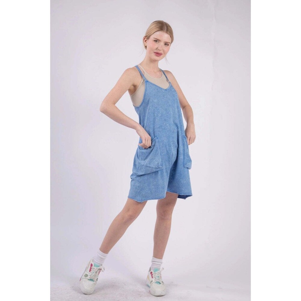 Very J Washed Knit Romper